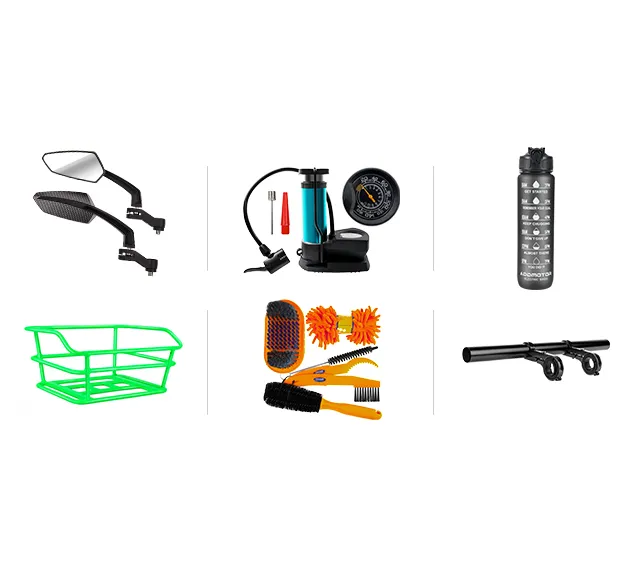 Arisetan Pack (Mirrors, Rear Rack, Cleaning Tools, Bike Pump, Water Bottle, Bracket Holder Extender)