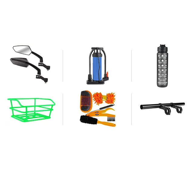 Arisetan Mini Pack (Mirrors, Rear Rack, Cleaning Tools, Bike Pump, Water Bottle, Bracket Holder Extender)